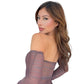 Body cuello bandeja manga larga mesh Mocha Mousse