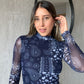 Camibuzo Mesh Pasley Azul Oscuro Magnífica