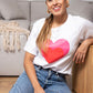 Camiseta blanca estampada Candy Heart