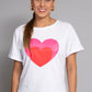 Camiseta blanca estampada Candy Heart