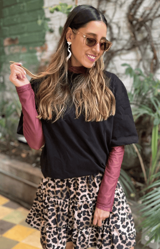 Classic Oversized T-shirt in 100% PIMA Cotton in Black 
