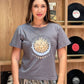 Camiseta básica estampada gris Holística