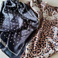 Pañoleta para mujer en seda animal print