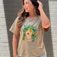 Selvatica beige printed basic t-shirt 