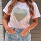 Camiseta básica blanca estampada Amor Amor